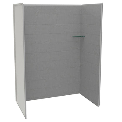 Utile 6036 Composite Direct-to-Stud Three-Piece Alcove Shower Wall Kit in Metro Tux