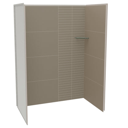 Utile 6036 Composite Direct-to-Stud Three-Piece Alcove Shower Wall Kit in Metro Tux