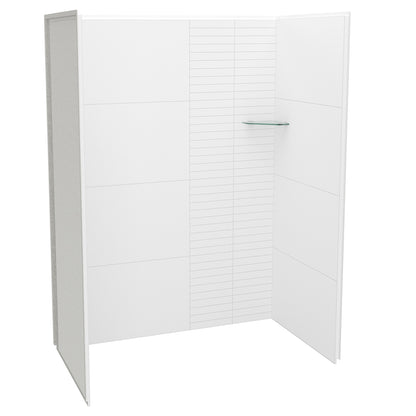 Utile 6036 Composite Direct-to-Stud Three-Piece Alcove Shower Wall Kit in Metro Tux