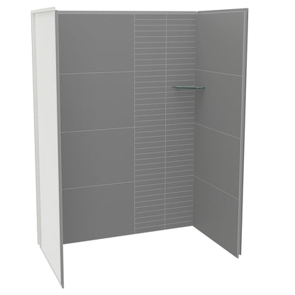Utile 6036 Composite Direct-to-Stud Three-Piece Alcove Shower Wall Kit in Metro Tux