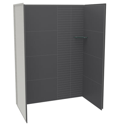 Utile 6036 Composite Direct-to-Stud Three-Piece Alcove Shower Wall Kit in Metro Tux