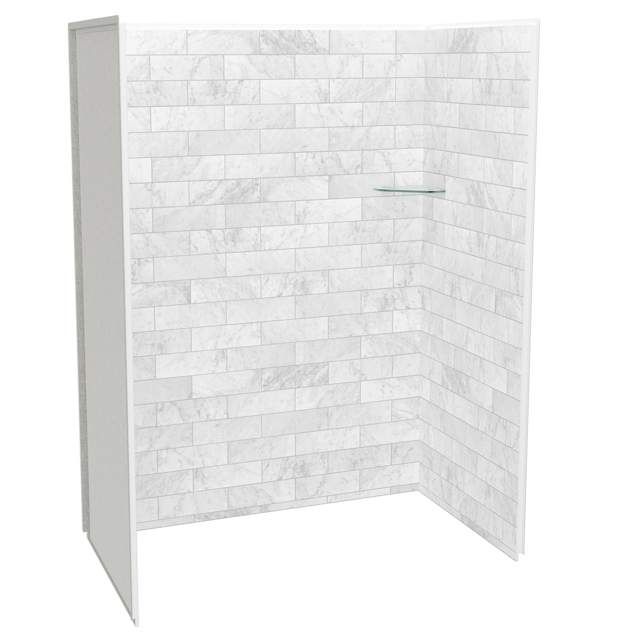 Utile 6036 Composite Direct-to-Stud Three-Piece Alcove Shower Wall Kit in Metro Tux