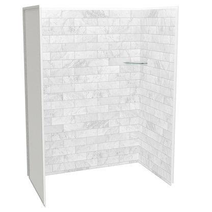 Utile 6036 Composite Direct-to-Stud Three-Piece Alcove Shower Wall Kit in Metro Tux
