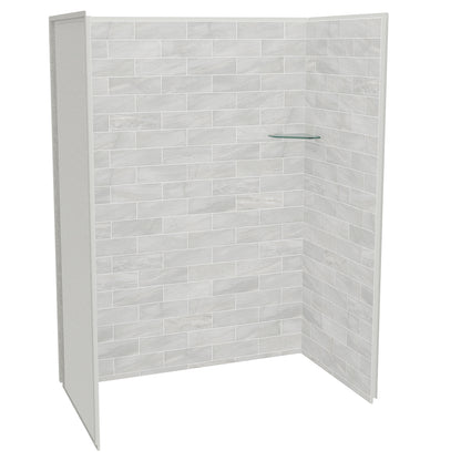Utile 6036 Composite Direct-to-Stud Three-Piece Alcove Shower Wall Kit in Metro Tux