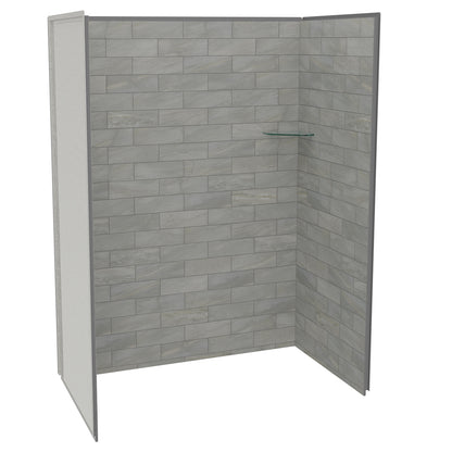 Utile 6036 Composite Direct-to-Stud Three-Piece Alcove Shower Wall Kit in Metro Tux