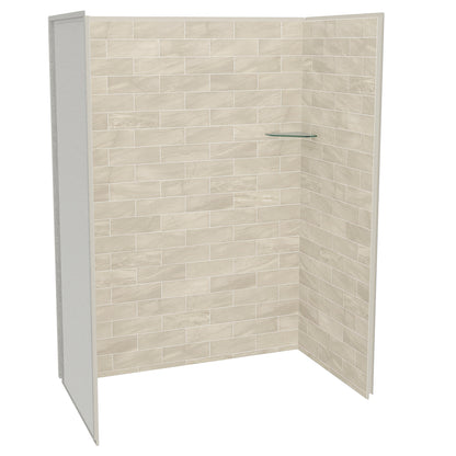Utile 6036 Composite Direct-to-Stud Three-Piece Alcove Shower Wall Kit in Metro Tux