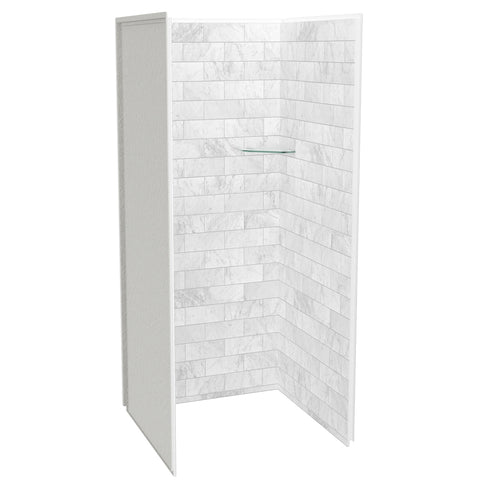 Utile 3636 Composite Direct-to-Stud Three-Piece Alcove Shower Wall Kit in Metro Tux