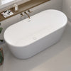 Golan 6429 AcrylX Freestanding Center Drain Bathtub in White with White Skirt