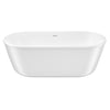 Golan 6429 AcrylX Freestanding Center Drain Bathtub in White with White Skirt