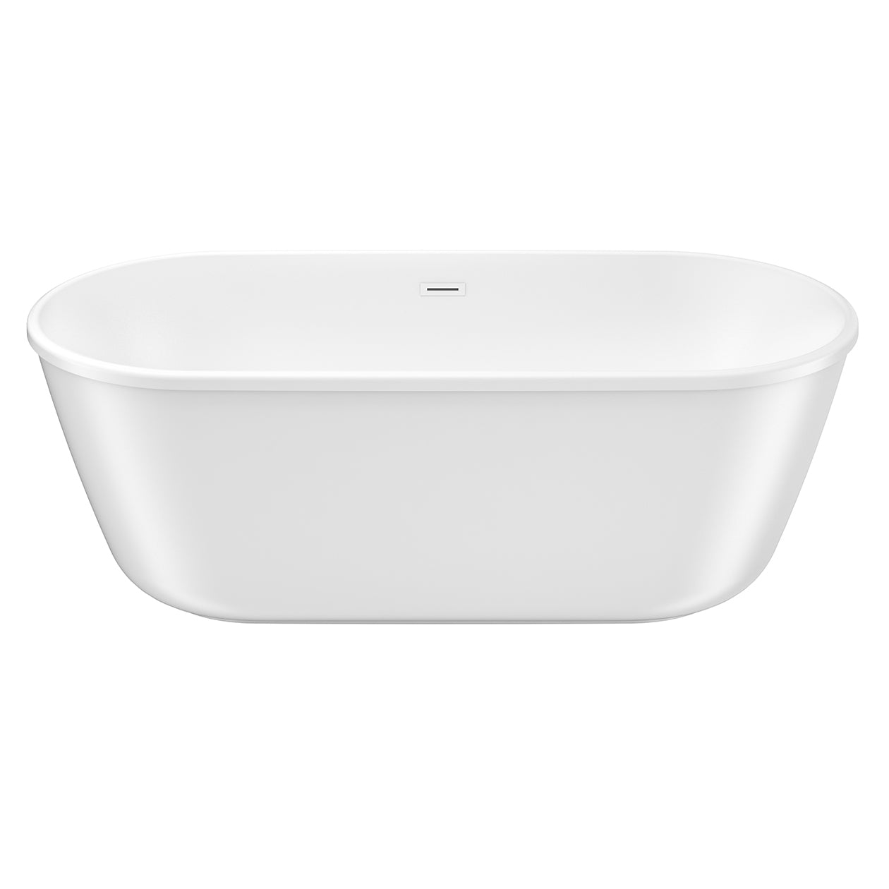 Golan 6429 AcrylX Freestanding Center Drain Bathtub in White with White Skirt