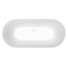 Golan 6429 AcrylX Freestanding Center Drain Bathtub in White with White Skirt