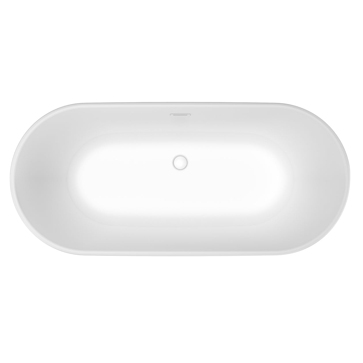 Golan 6429 AcrylX Freestanding Center Drain Bathtub in White with White Skirt
