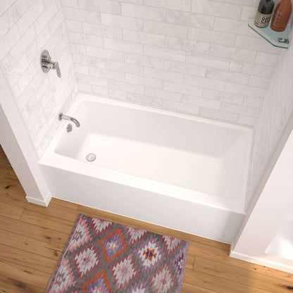 AF-Monaco 6030 AcrylX Alcove Left-Hand Drain Bathtub in White