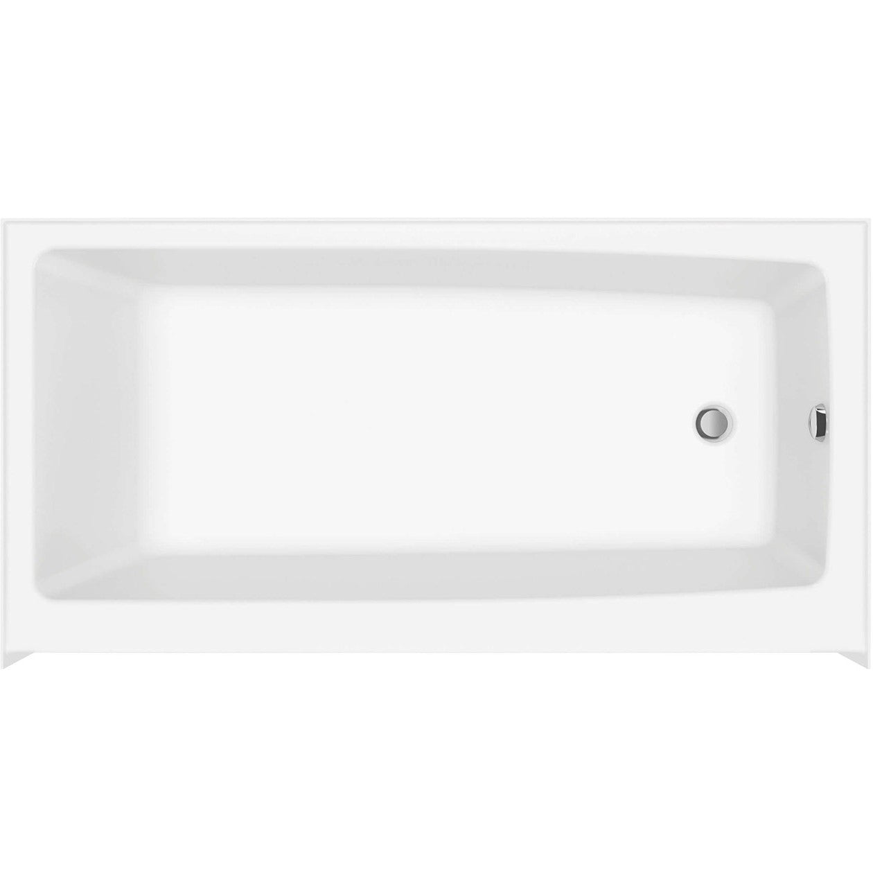 AF-Monaco 6030 AcrylX Alcove Left-Hand Drain Bathtub in White