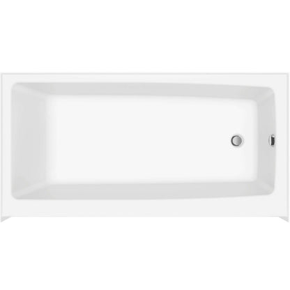 AF-Monaco 6030 AcrylX Alcove Left-Hand Drain Bathtub in White