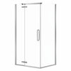 Link Curve Rectangular 42 x 34 x 75 in. 8mm Pivot Shower Door for Corner Installation with Clear glass in Chrome