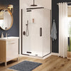 Link Curve Rectangular 42 x 34 x 75 in. 8mm Pivot Shower Door for Corner Installation with Clear glass in Chrome