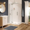 Link Curve Rectangular 42 x 34 x 75 in. 8mm Pivot Shower Door for Corner Installation with Clear glass in Chrome