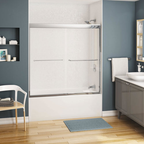 Kameleon SC 51-55 x 57 in. 6 mm Bypass Tub Door for Alcove Installation with Clear glass in Chrome