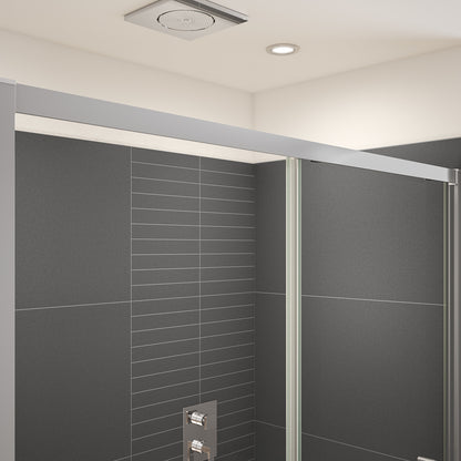 Connect Pro 43 ½-45 x 76 in. 6mm Sliding Shower Door for Alcove Installation with Clear glass in Chrome