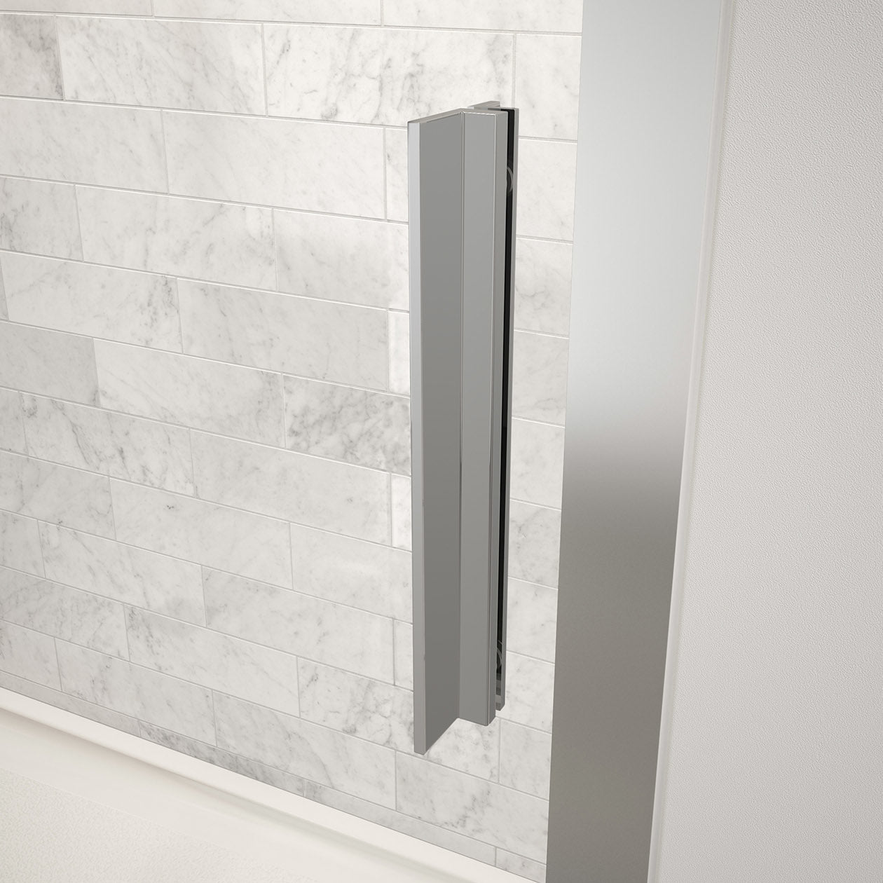 Connect 57-58 ½ x 72 in. 6mm Sliding Shower Door for Alcove Installation with Clear glass in Chrome