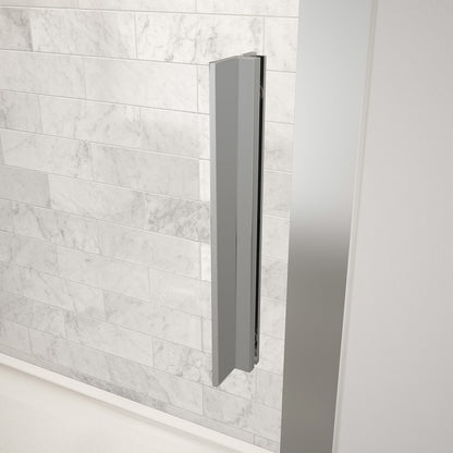 Connect 57-58 ½ x 72 in. 6mm Sliding Shower Door for Alcove Installation with Clear glass in Chrome