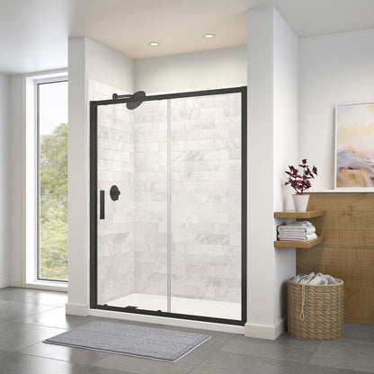 Connect 57-58 ½ x 72 in. 6mm Sliding Shower Door for Alcove Installation with Clear glass in Chrome