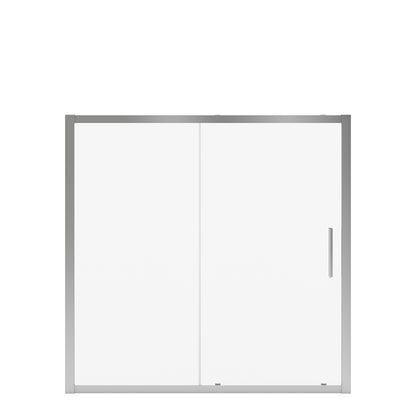 Connect 55 ½-57 x 57 in. 6mm Sliding Tub Door for Alcove Installation with Clear glass in Chrome