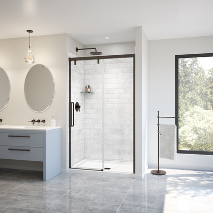 Uptown 44-47 x 76 in. 8 mm Sliding Shower Door for Alcove Installation with Clear glass in Chrome