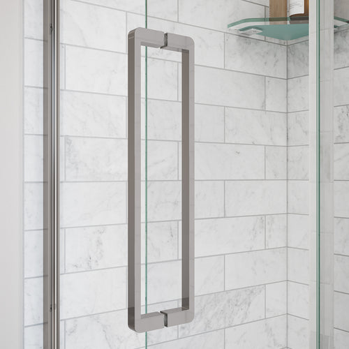 Uptown 56-59 x 76 in. 8 mm Sliding Shower Door for Alcove Installation with Clear glass in Chrome