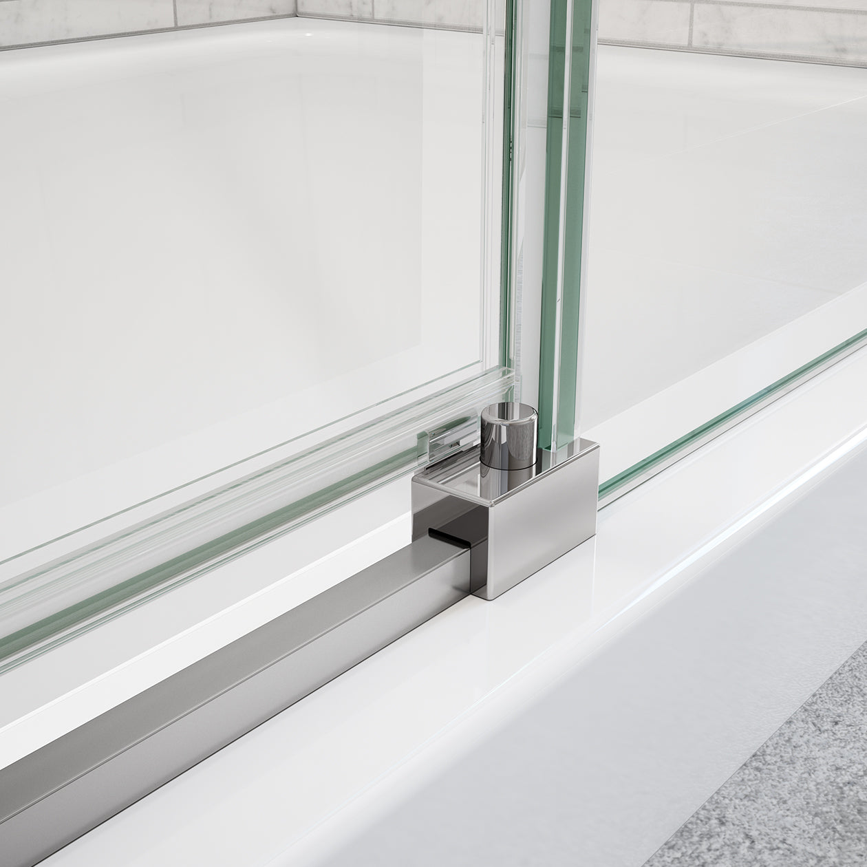 Uptown 56-59 x 76 in. 8 mm Sliding Shower Door for Alcove Installation with Clear glass in Chrome