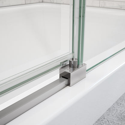 Uptown 56-59 x 76 in. 8 mm Sliding Shower Door for Alcove Installation with Clear glass in Chrome