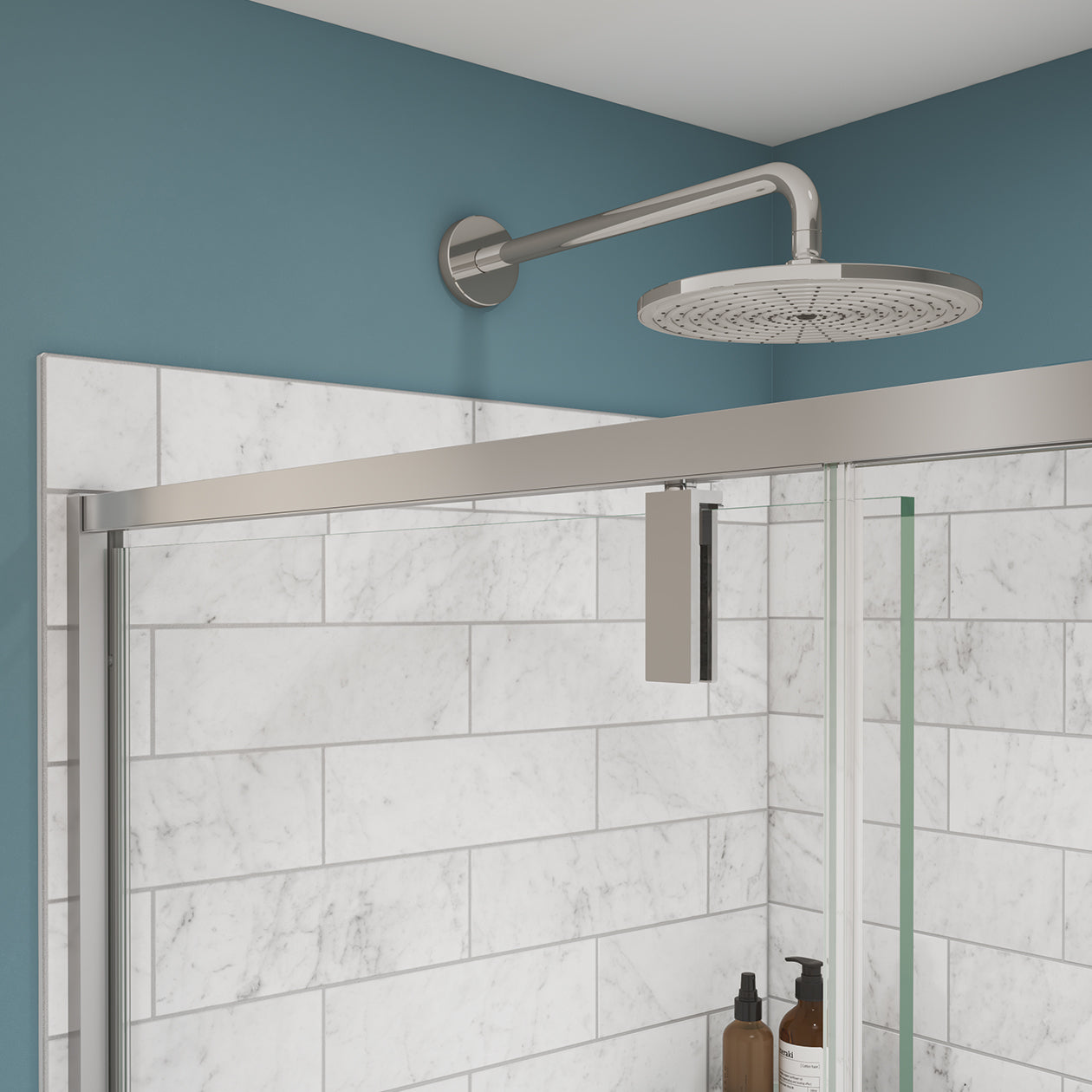 Uptown 45-47 x 76 in. 8 mm Pivot Shower Door for Alcove Installation with Clear glass in Chrome