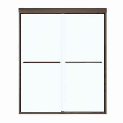 Aura 55-59 x 71 in. 6 mm Sliding Shower Door for Alcove Installation with Clear glass in Chrome