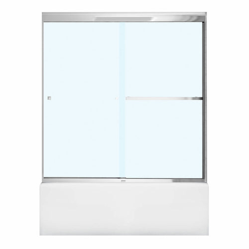 Aura SC 55-59 in. x 57 in. 8 mm Bypass Tub Door for Alcove Installation with Clear glass in Chrome