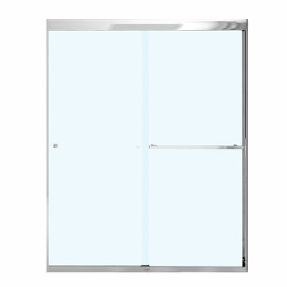 Aura SC 55-59 in. x 71 in. 8 mm Bypass Shower Door for Alcove Installation with Clear glass in Chrome