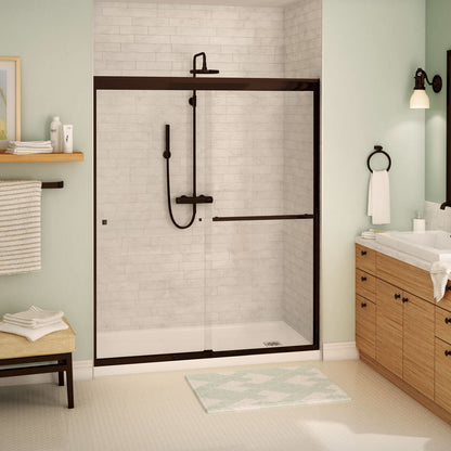 Aura SC 55-59 in. x 71 in. 8 mm Bypass Shower Door for Alcove Installation with Clear glass in Chrome