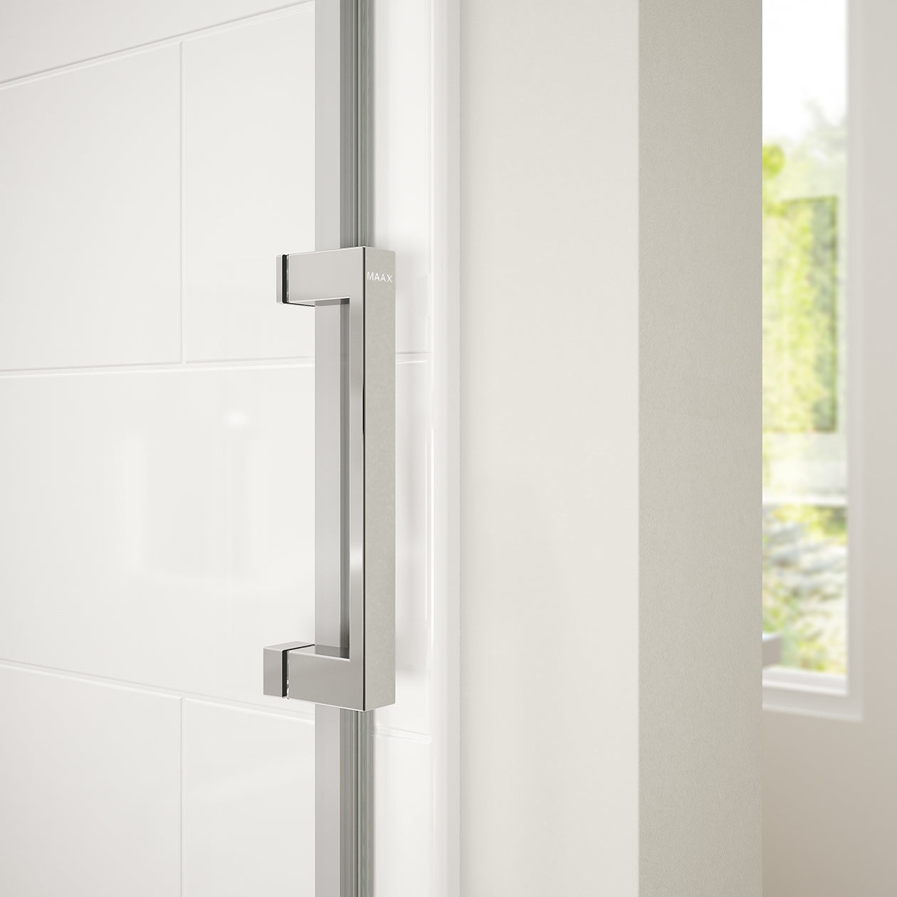 Revelation Square 44-47 x 70 ½-73 in. 6 mm Bypass Shower Door for Alcove Installation with Clear glass in Chrome