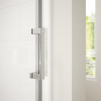 Revelation Square 44-47 x 70 ½-73 in. 8mm Bypass Shower Door for Alcove Installation with Clear glass in Chrome