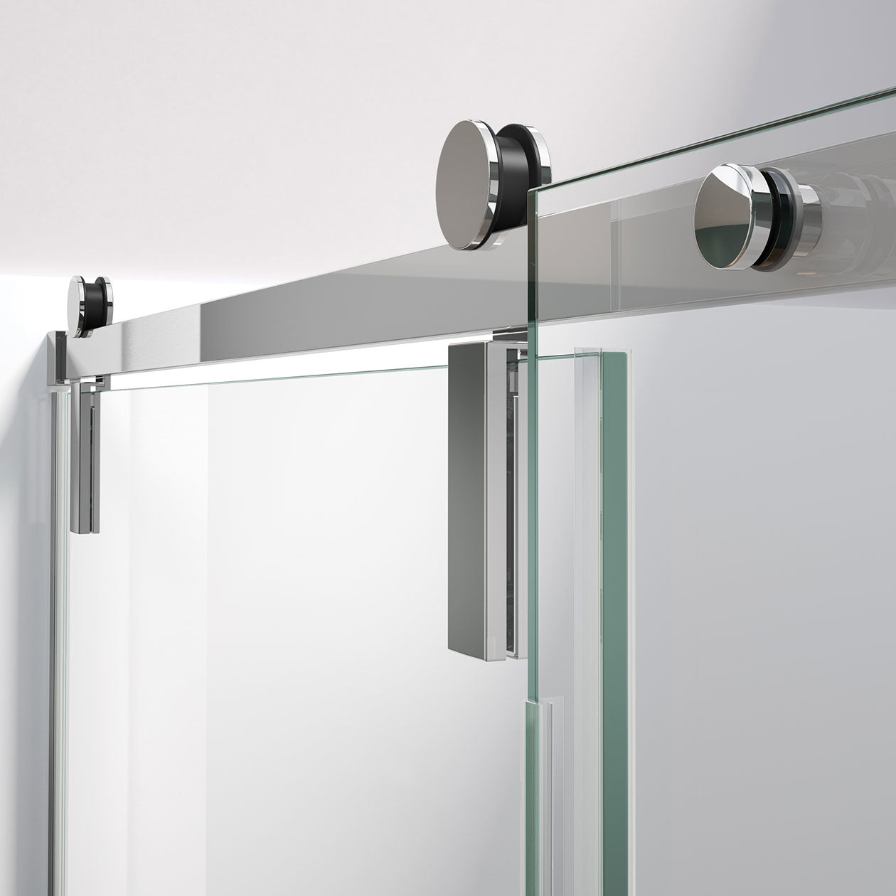 Nebula 56 ½-58 ½ x 78 ¾ in. 8mm Sliding Shower Door for Alcove Installation with Clear glass in Chrome