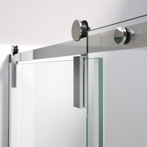 Nebula 56 ½-58 ½ x 78 ¾ in. 8mm Sliding Shower Door for Alcove Installation with Clear glass in Chrome