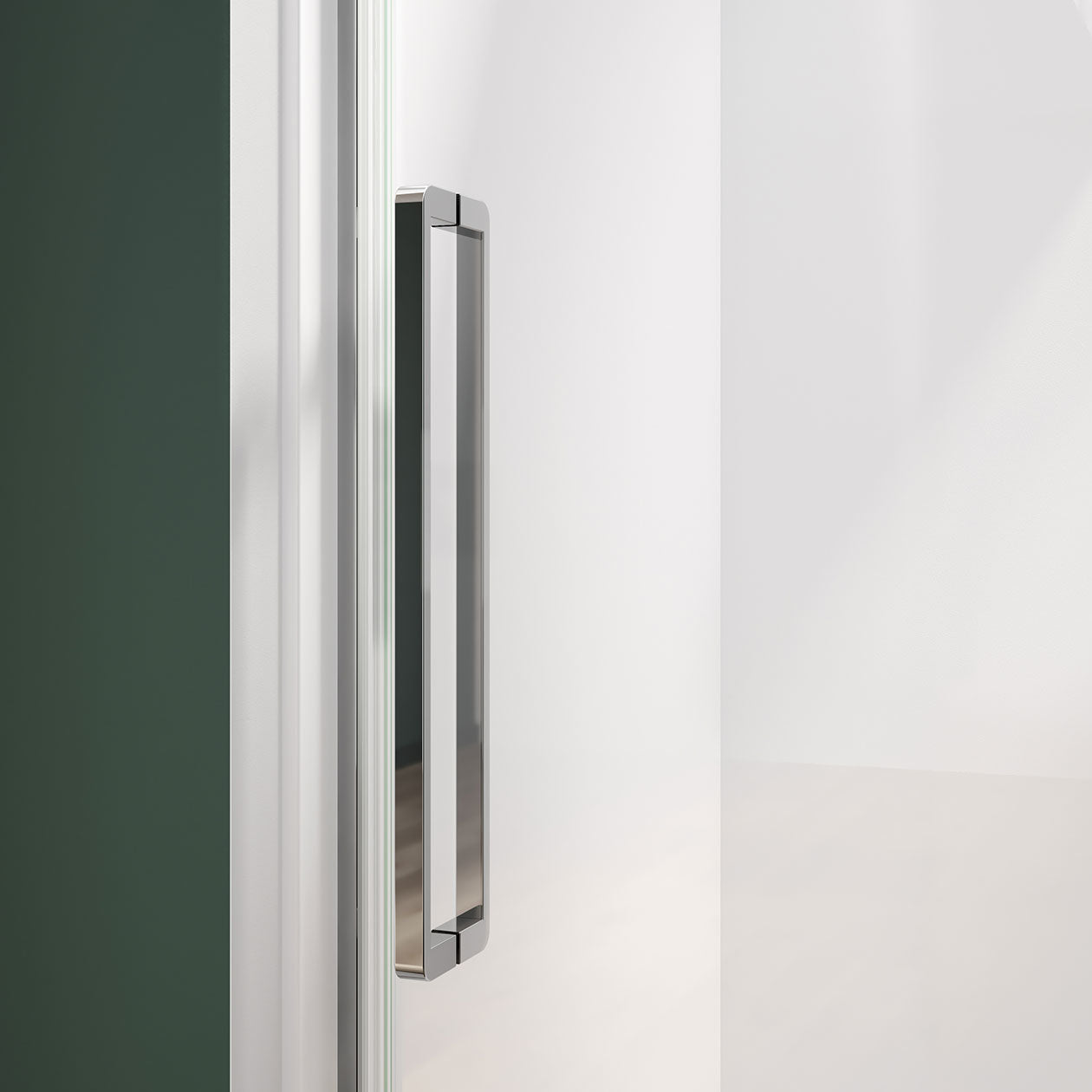 Nebula 56 ½-58 ½ x 78 ¾ in. 8mm Sliding Shower Door for Alcove Installation with Clear glass in Chrome