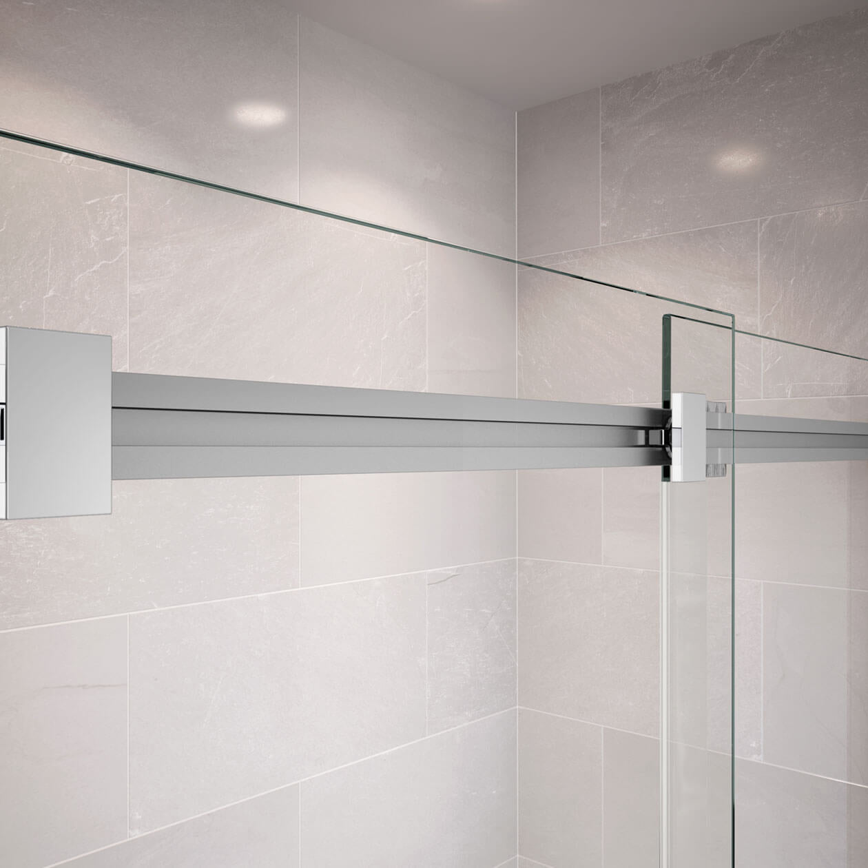 Duel 56-59 x 55 ½-59 in. 8 mm Bypass Tub Door for Alcove Installation with Clear glass in Chrome