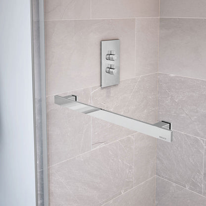 Duel 56-59 x 55 ½-59 in. 8 mm Bypass Tub Door for Alcove Installation with Clear glass in Chrome
