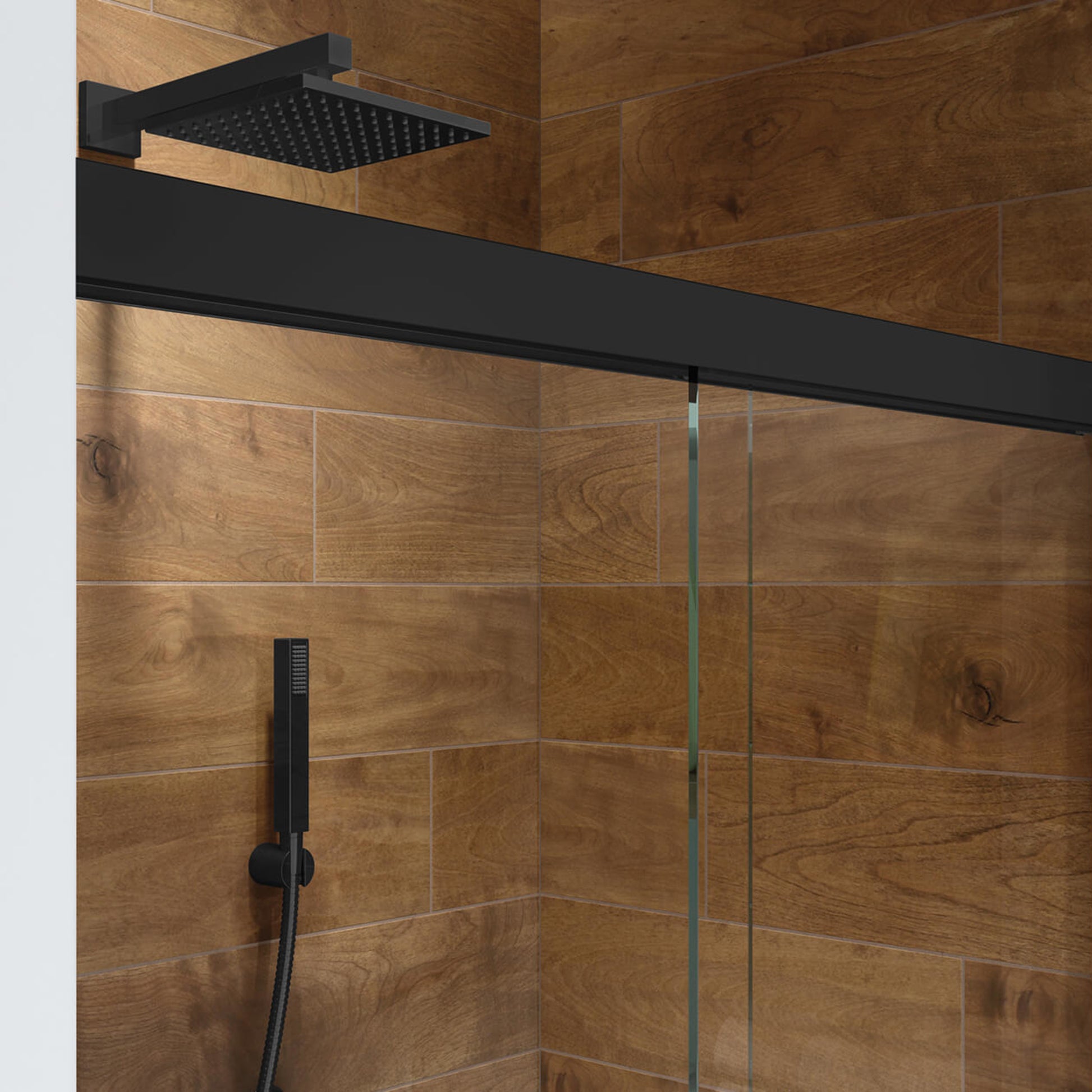 Incognito 76 Smoke 56-59 x 76 in. 8mm Bypass Shower Door for Alcove Installation with Dark Smoke glass in Matte Black