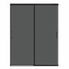 Incognito 76 Smoke 56-59 x 76 in. 8mm Bypass Shower Door for Alcove Installation with Dark Smoke glass in Matte Black