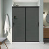 Incognito 76 Smoke 56-59 x 76 in. 8mm Bypass Shower Door for Alcove Installation with Dark Smoke glass in Matte Black