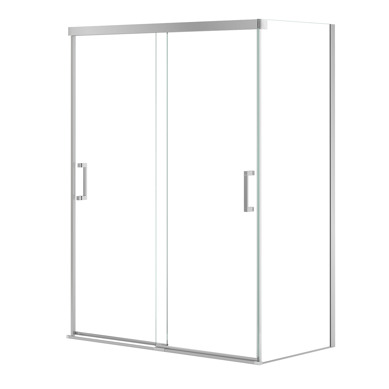 Incognito 76 Return Panel for 32 in. Base with Clear glass in Chrome