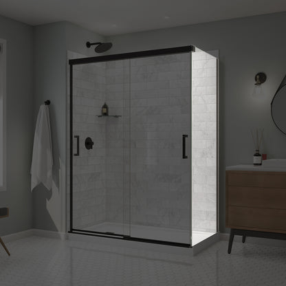 Incognito 76 Return Panel for 32 in. Base with Clear glass in Chrome