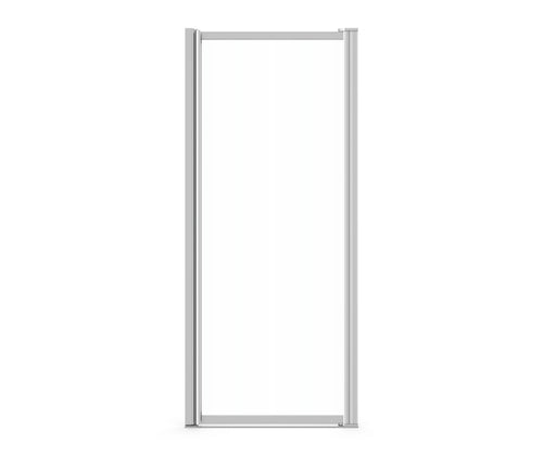 Pivolok 25-26 ¾ x 64 ½ in. Pivot Shower Door for Alcove Installation with Clear glass in Chrome